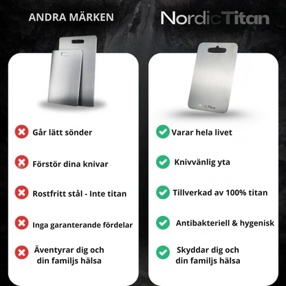 NordicTitan™ skärbräda i 100 % rent titan